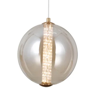 Zwisająca pojedyncza lampa Butero PND-34359-M-HBR-AMB Italux LED 9W 3000K bańka złoty bursztyn - Lampy sufitowe - miniaturka - grafika 1