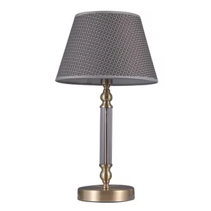 Italux Stojąca LAMPA stołowa ZANOBI TB-43272-1 klasyczna LAMPKA abażurowa nocna do sypialni brąz antyczny szara TB-43272-1 - Lampy stojące - miniaturka - grafika 1
