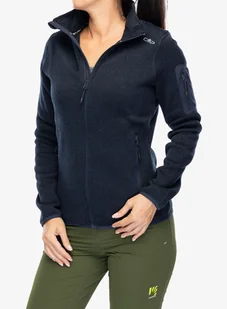 Polar damski CMP Haze Jacket Knitted - b.blue - Bluzy sportowe męskie - miniaturka - grafika 1