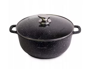 Kamille Solidny garnek kociołek marmurowy z pokrywką 6,5L 4406 - Garnki - miniaturka - grafika 1