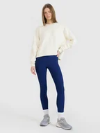 Legginsy - Damskie legginsy dzianinowe 4F 4FWSS25TTIGF204 - granatowe - miniaturka - grafika 1