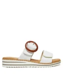 Klapki i japonki damskie - Rieker Klapki V0692-80 Biały - miniaturka - grafika 1