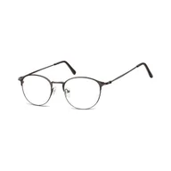 Okulary korekcyjne, oprawki, szkła - Lenonki okrągłe Okulary oprawki optyczne 933G czarne - miniaturka - grafika 1