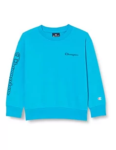 Champion Bluza dziecięca Legacy Neon Spray Powerblend Small Logo Crewneck bluza, Jasnoniebieski, 7-8 Lat - Bluzy dla dziewczynek - miniaturka - grafika 1
