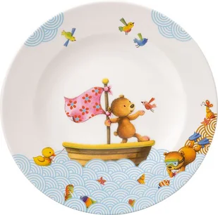 Talerz obiadowy Happy as a Bear 21,5 cm - Miseczki i talerzyki dla dzieci - miniaturka - grafika 1