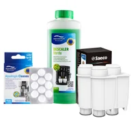 Akcesoria i części do ekspresów do kawy - Zestaw Gaggia - Filtr Saeco Intenza+ CA6702 3szt, Odkamieniacz Aqualogis Verde 500ml, Tabletki Czyszczące Aqualogis Cleaneo 10 szt. - miniaturka - grafika 1