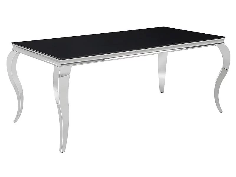 Stół PRINCE 180x90 czarny/chrom