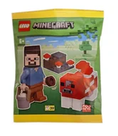 Klocki - LEGO Minecraft Zestaw - Steve with Mooshroom 662407 polybag klocki - miniaturka - grafika 1