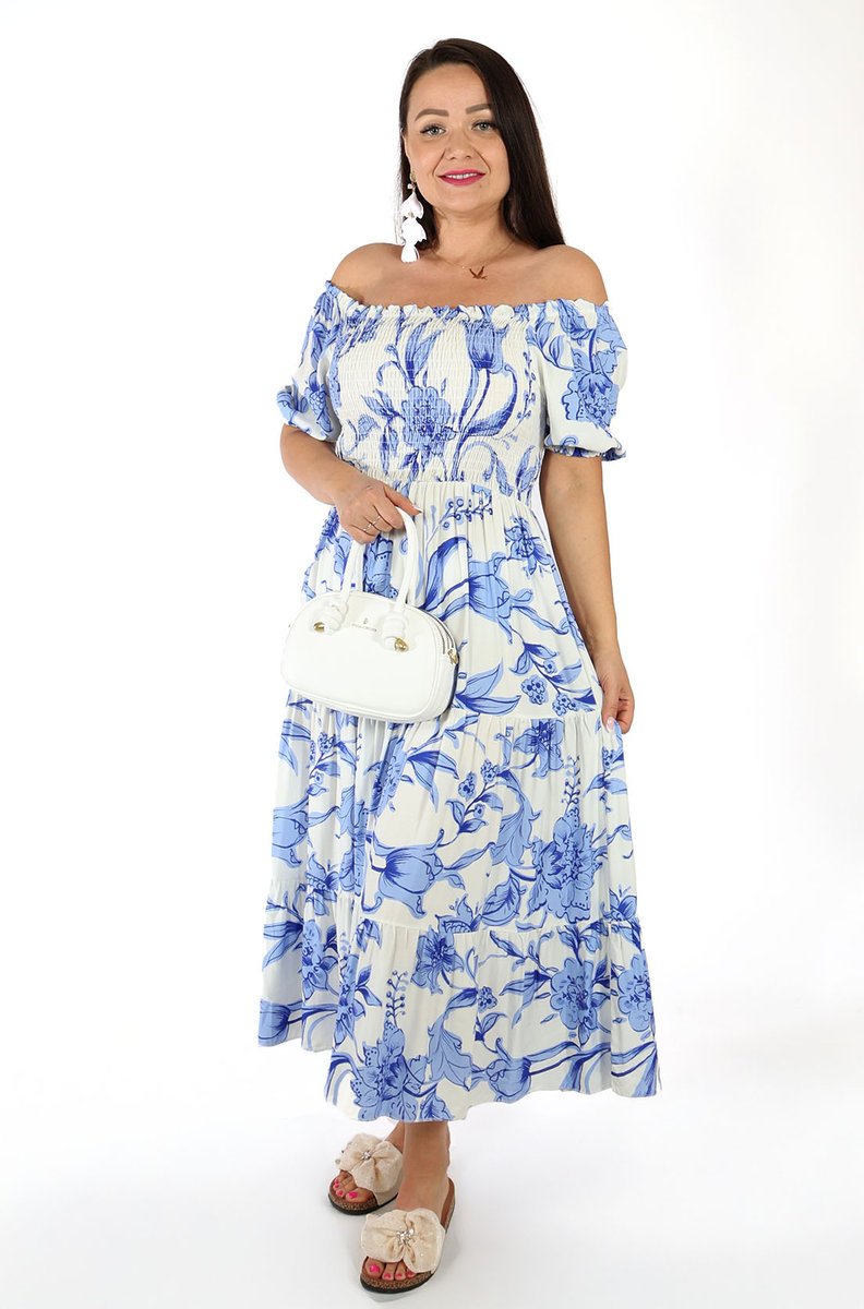 Włoska sukienka w kwiatki