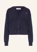 Swetry damskie - Lacoste Kardigan blau - LACOSTE - miniaturka - grafika 1