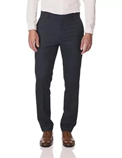 Spodenki męskie - Calvin Klein Męskie spodnie o kroju slim fit, granatowy, 30W x 34L - grafika 1