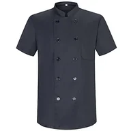 Kurtki męskie - MISEMIYA - Męska kurtka kucharska - Męska kurtka szefa kuchni - Mundur Hosteleria - Ref.8421B, Czarny 21, S - miniaturka - grafika 1