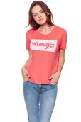 Koszulki i topy damskie - Wrangler, T-shirt damski, Drape Tee Dubarry W7016Divz, rozmiar XS - miniaturka - grafika 1