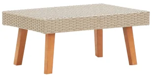 Beżowy minimalistyczny stolik ogrodowy F9-F84 - Stoły ogrodowe - miniaturka - grafika 1