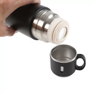 Lumarko Termos Z Zakrętką W Kształcie Filiżanki 580 ML Czarny - Termosy - miniaturka - grafika 4