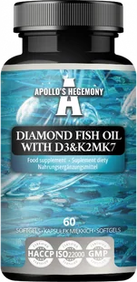 APOLLO'S HEGEMONY DIAMOND FISH OIL OMEGA 3 WITAMINA D3 + K2 60 KAPSUŁEK - Suplementy naturalne - miniaturka - grafika 1