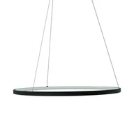 Lampy sufitowe - Lampa wisząca Peoria czarno-biała LED 36W 4000K 3500lm ring wym: 110 x 60 x 60 cm aluminium IdeaLED - miniaturka - grafika 1