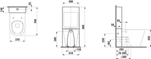 Laufen Kartell Toaleta WC stojąca bez kołnierza czarny mat H8233377160001 - odbiór osobisty: Kraków, Świebodzin - Kompakty WC - miniaturka - grafika 1