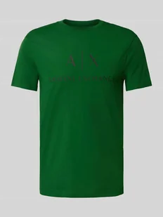 T-shirt o kroju slim fit z czystej bawełny z nadrukiem z logo - Koszulki męskie - miniaturka - grafika 1