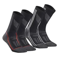 Odzież trekkingowa męska - Skarpety turystyczne Quechua SH920 X-Warm mid 2 pary - miniaturka - grafika 1