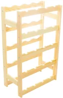 Regały - Naturalny drewniany regał na 20 butelek wina H5-N47 - miniaturka - grafika 1