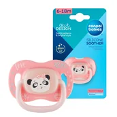 Smoczki uspokajające - Canpol Babies Silikonowy Smoczek Symetryczny 6-18m Exotic Animals Panda - miniaturka - grafika 1