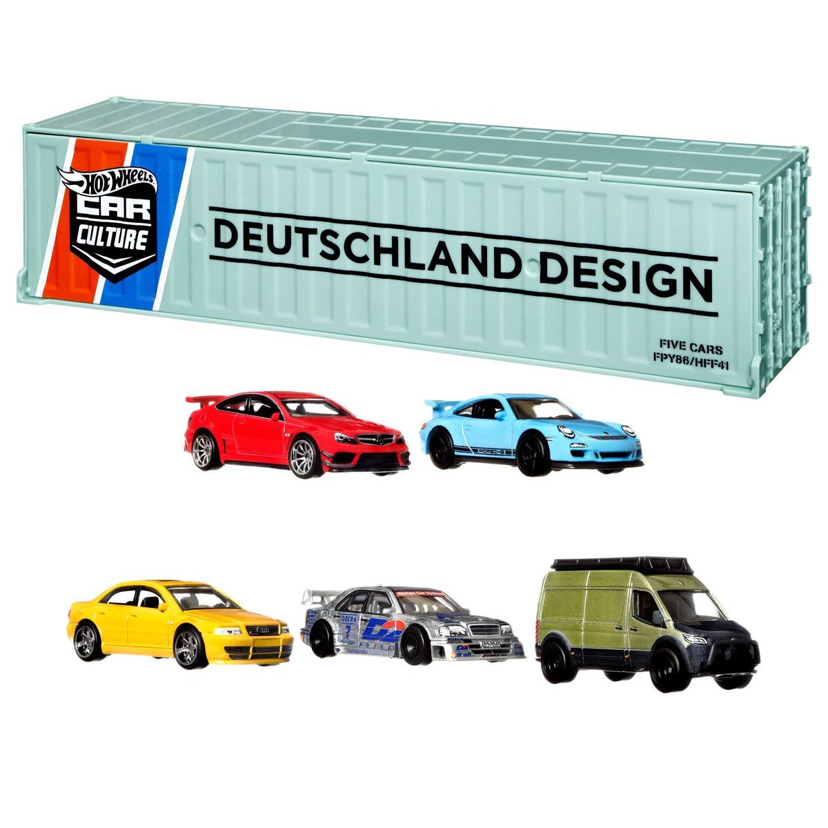 HOT WHEELS 2021 DEUTSCHLAND DESIGN 5szt ZESTAW KOLEKCJONERSKI HFF41