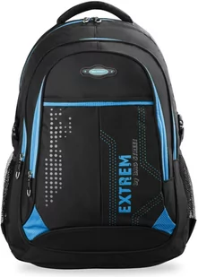 Bag street BAG STREET DUŻY PLECAK MĘSKI DO SZKOŁY NA WYCIECZKĘ BAG STREET - CZARNO - NIEBIESKI 4031 BLUE - Plecaki - miniaturka - grafika 1