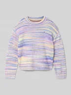 Swetry dla dziewczynek - Sweter z dzianiny o kroju shaped fit z dodatkiem wełny - miniaturka - grafika 1