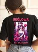 Koszulki i topy damskie - Damska koszulka na prezent - KRÓLOWA JEST TYLKO JEDNA Z IMIENIEM - miniaturka - grafika 1