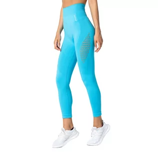 Legginsy - Legginsy bezszwowe damskie Carpatree Phase Seamless niebieskie CP-PSL-AZ L - grafika 1