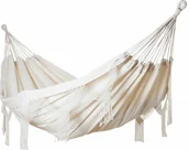 Hamaki - kontrast Duży hamak ogrodowy boho MIDAS 2 160x220 ecru - miniaturka - grafika 1