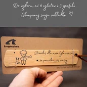 Zakładki do książek - Drewniana zakładka do książki MAŁY KSIĄŻĘ PREZENT - GRAWER - miniaturka - grafika 1