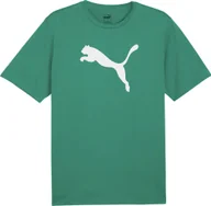 Koszulki męskie - Koszulka męska Puma Team Rise Logo Jersey Cotton zielona 658705 05 M - miniaturka - grafika 1