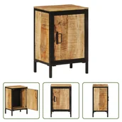 Szafki łazienkowe - The Living Store Szafka łazienkowa 40x30x60 cm z litego drewna mango i żelaza - miniaturka - grafika 1