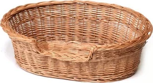 WickerPL Wiklinowe owalne legowisko dla zwierząt z obniżanym brzegiem - Legowiska dla kotów - miniaturka - grafika 1