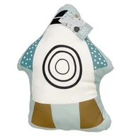 Kołdry i poduszki dla dzieci - Poduszka przytulanka Galactic zielona rakieta kosmiczna - miniaturka - grafika 1