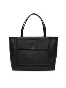 Calvin Klein Torebka Ck Medium Shopper_Tex K60K613178 Czarny - Torebki damskie - miniaturka - grafika 1
