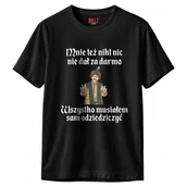 Koszulki męskie - Koszulka czarna męska 1670 Musiałem Sam Odziedziczyć r. M - miniaturka - grafika 1