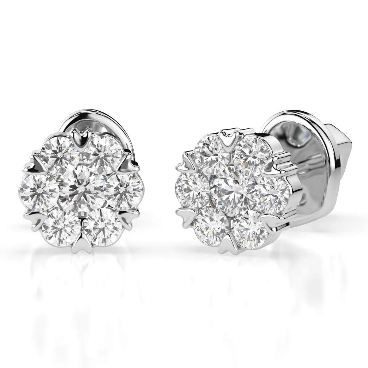 ZŁOTE KOLCZYKI 585 Z DIAMENTAMI BRYLANTAMI 0,21 CT G/Si ESSYA