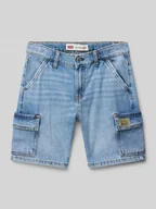 Spodnie i spodenki dla chłopców - Szorty jeansowe o kroju relaxed fit z kieszeniami cargo - miniaturka - grafika 1