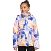 Kurtki i płaszcze dla dziewczynek - Kurtka dziewczęca Roxy Jetty Girl na narty różowo-niebieska z kapturem-128 - miniaturka - grafika 1