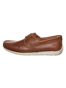 Clarks Skórzane trzewiki "Karlock Step" w kolorze brązowym - Półbuty męskie - miniaturka - grafika 1