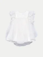 Sukienki i spódniczki dla dziewczynek - Abel & Lula Sukienka elegancka 5002 Biały Regular Fit - miniaturka - grafika 1