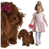 Maskotki i pluszaki - PIES INTERAKTYWNY PIESEK NA SMYCZY CHODZI SZCZEKA ZABAWKA MASKOTKA - miniaturka - grafika 1