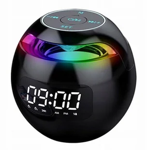 Głośnik bezprzewodowy bluetooth budzik LED radio - Radiobudziki - miniaturka - grafika 1