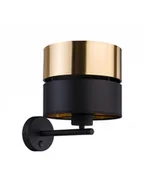 Lampy ścienne - Kinkiet Hilton 4344 1P 1Xe27 Czarny/Złoty - miniaturka - grafika 1