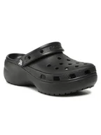 Klapki i japonki damskie - Crocs Classic Platform Women 206750 Black 37-38 - miniaturka - grafika 1