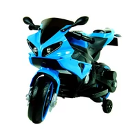 Pojazdy elektryczne dla dzieci - Motor na akumulator dla dzieci świecący MP3 LED MOTO-M-4-NIEBIESKI - miniaturka - grafika 1