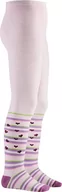 Rajstopy - Playshoes Dziewczęce rajstopy w kształcie serca, Fioletowy (oryginalny), 74/80 cm - miniaturka - grafika 1